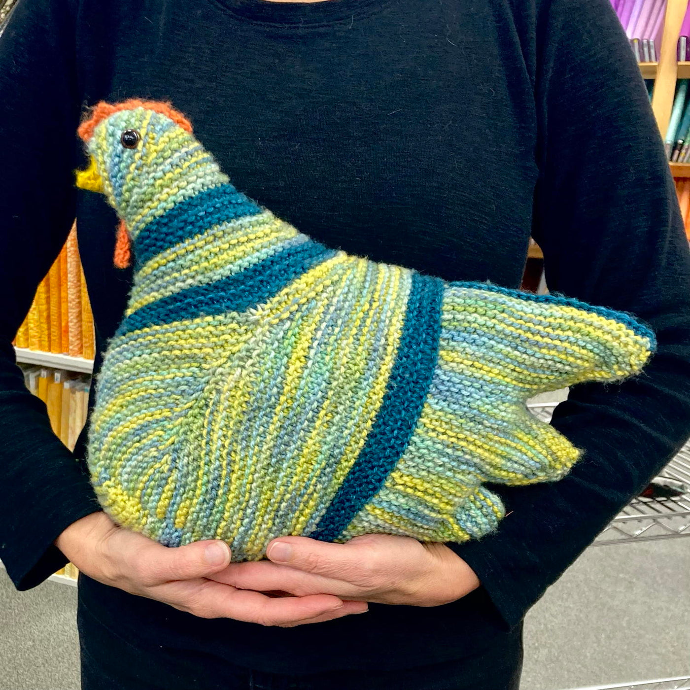 Knitted Therapy Chicken Yellow/Blue-Employee Boutique