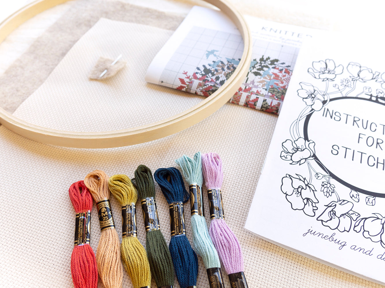 Knitter Cross Stitch Kit from Junebug and Darlin