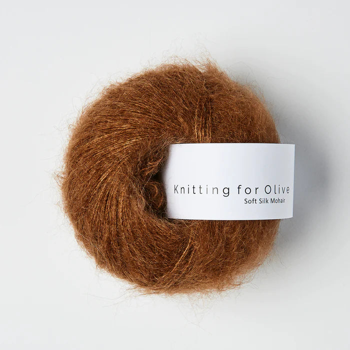 Knitting for Olive Soft Silk Mohair - Dark Cognac