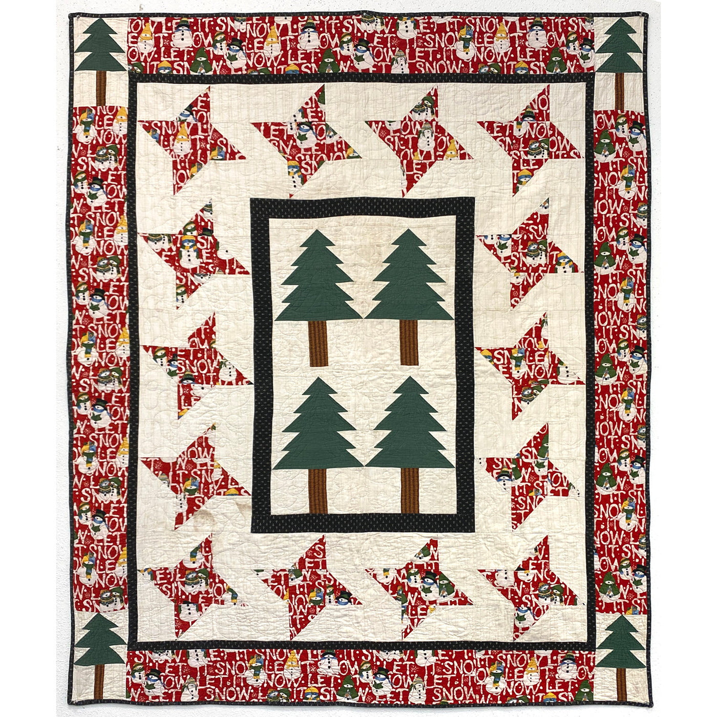 Snowy Woods Flannel - Finished Quilt by Lawry Thorn