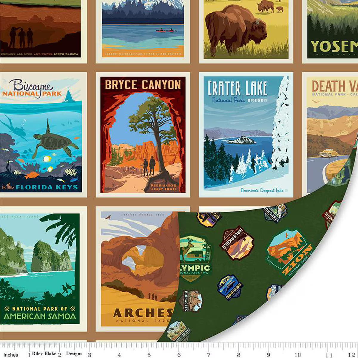 National Parks Double Lush Velvet by Riley Blake in LV16802