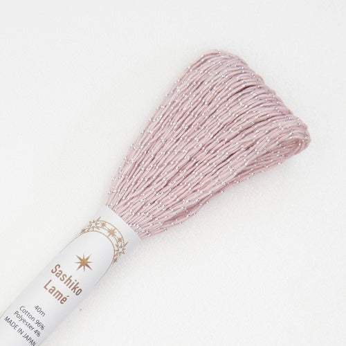 Sashiko Lame Thread 40M/44 Yard Skein Soft Pink SL5