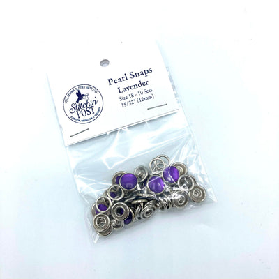 Pearl Snap Fasteners Size 18 - Lavender