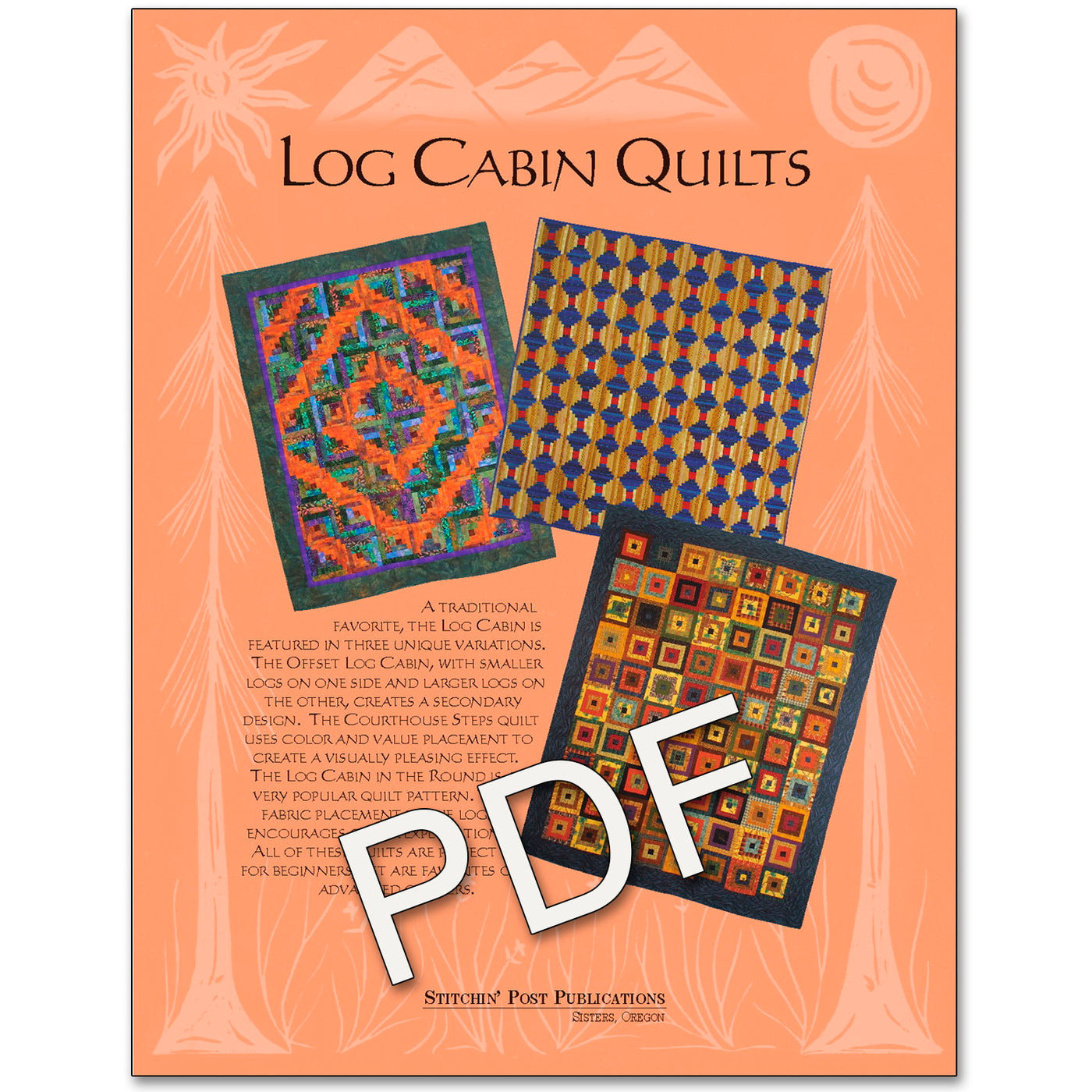 Log Cabin Quilts Pattern - PDF Download