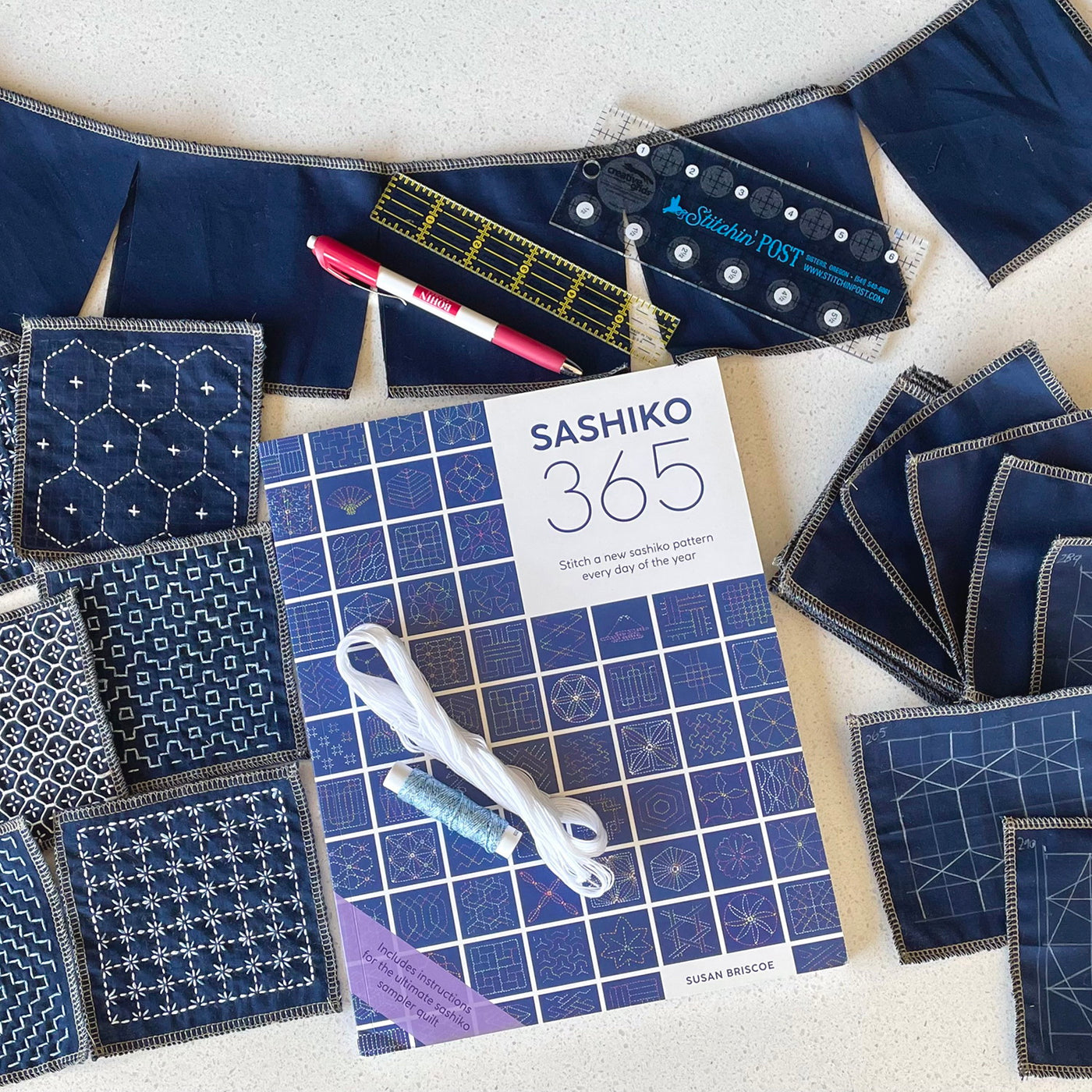 Caron Cake Wolle FREEBLOSS Sashiko-Garn-Set - 4 Farben (je 35m), 100 Caron Cake Wolle FREEBLOSS Sashiko-Garn-Set - 4 Farben (je 35m), 100