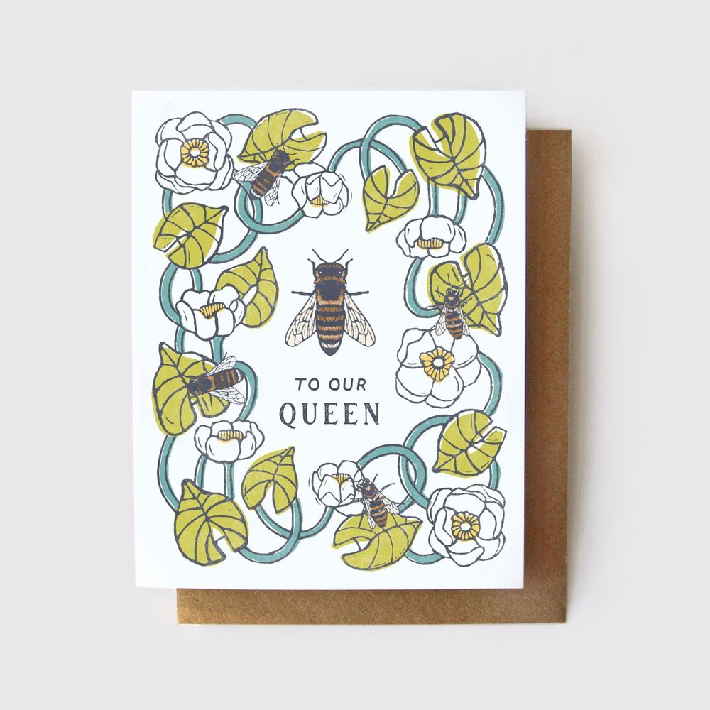 Root & Branch Paper Co. - To Our Queen - Queen Bee Card