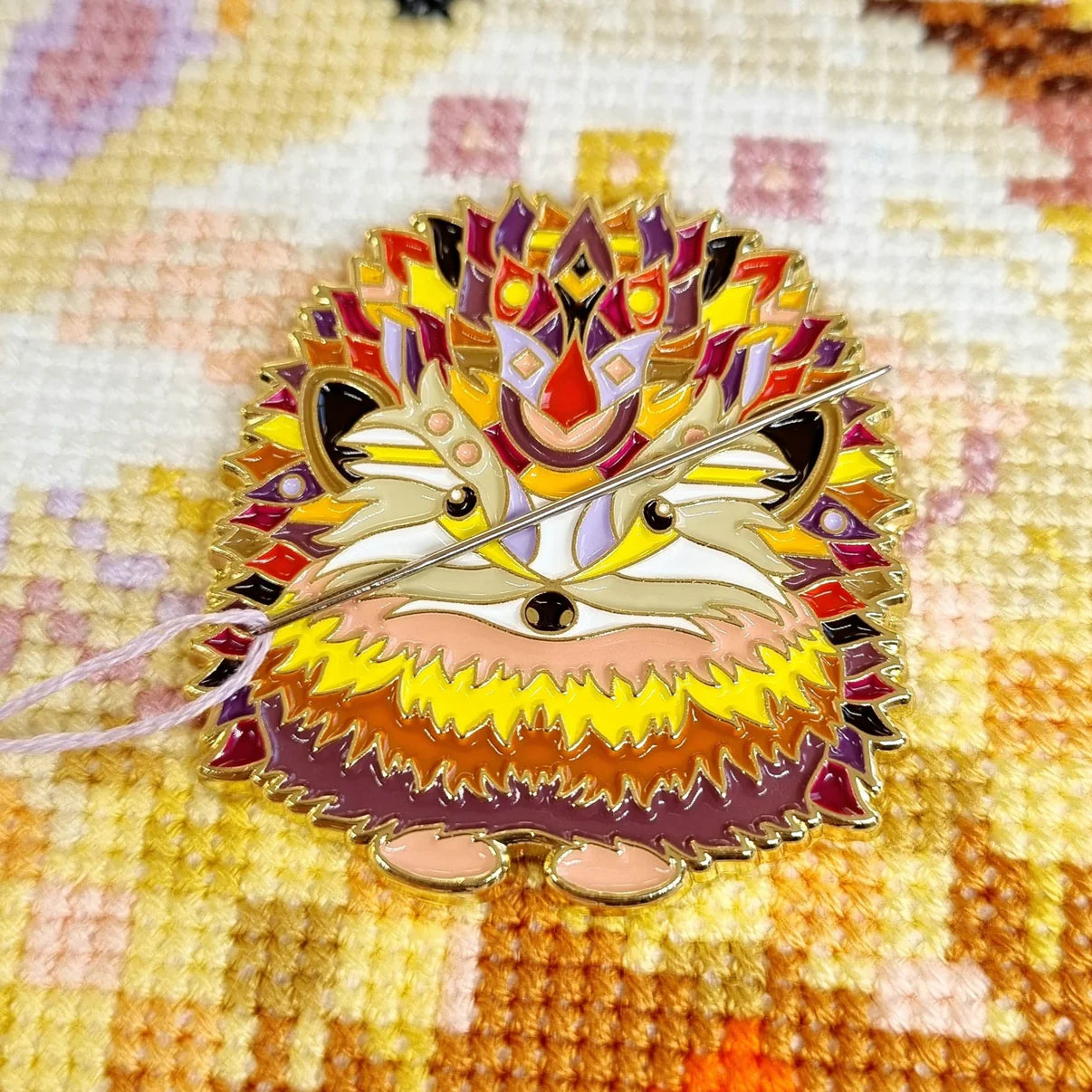 Mandala Hedgehog Needle Minder - Meloca Designs