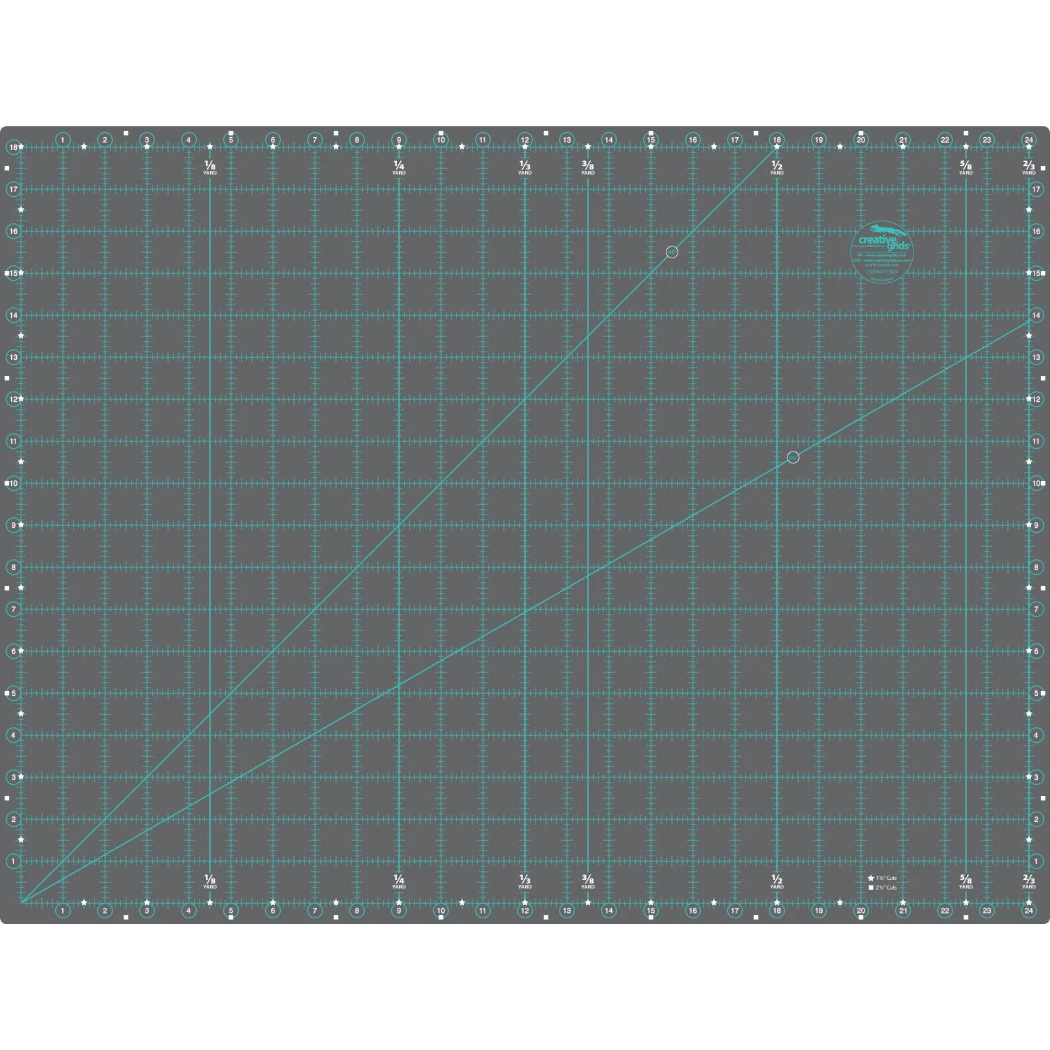 Rotary Mat Self Healing Double Sided Creative Grids 18 x 24 – Stitchin ...