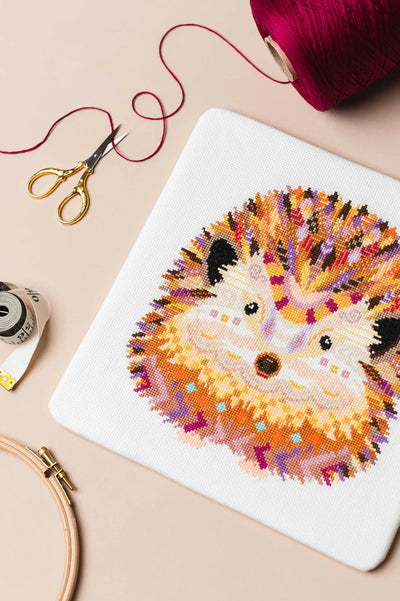 Mandala Hedgehog Counted Cross Stitch Craft Kit - Meloca Designs