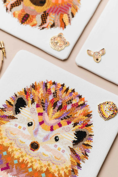 Mandala Hedgehog Counted Cross Stitch Craft Kit - Meloca Designs