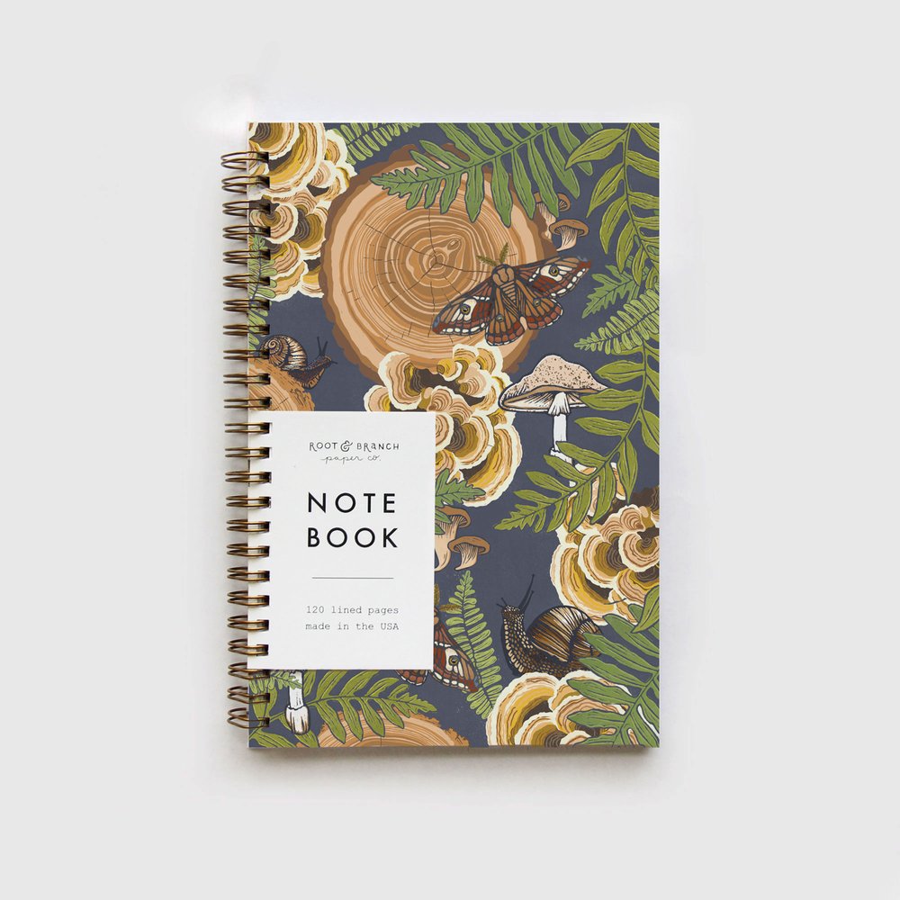 Root & Branch Paper Co. - Mushroom Grove Spiral Bound Notebook