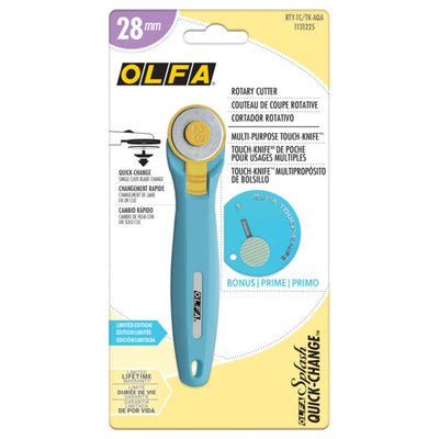 Olfa Splash Rotary Cutter With Touch Knife 28mm