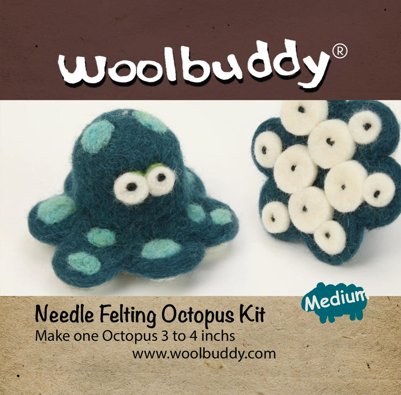 Woolbuddy Needle Felting Kit - Octopus