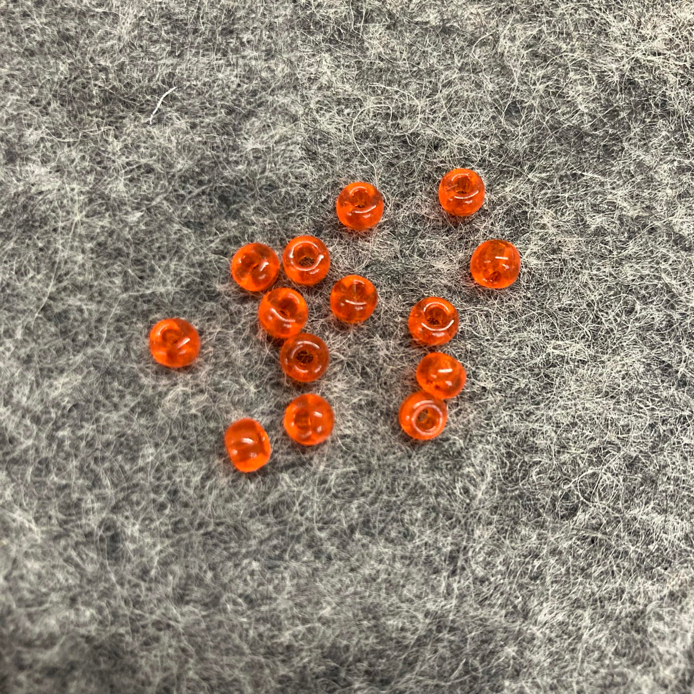 Seed Beads in Opaque Orange by Miyuki