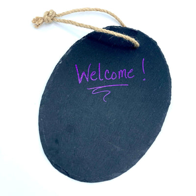 Natural Slate Wall Hanging Board - Oval