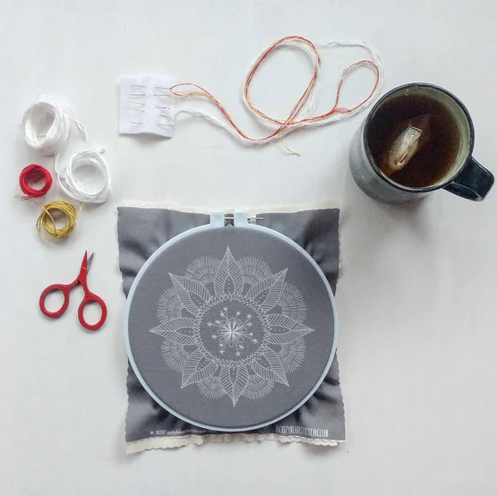 DIY Autumn Mandala Embroidery Kit - CozyBlue Handmade
