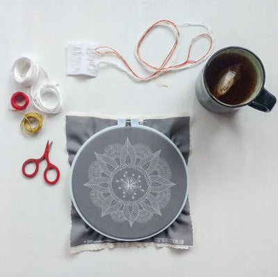 DIY Autumn Mandala Embroidery Kit - CozyBlue Handmade