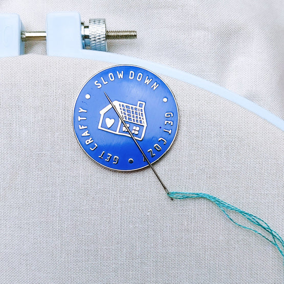 Needle Minder Slow Down, Get Cozy, Get Crafty - CozyBlue Handmade