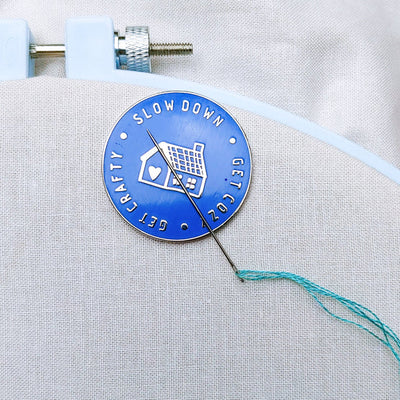 Needle Minder Slow Down, Get Cozy, Get Crafty - CozyBlue Handmade