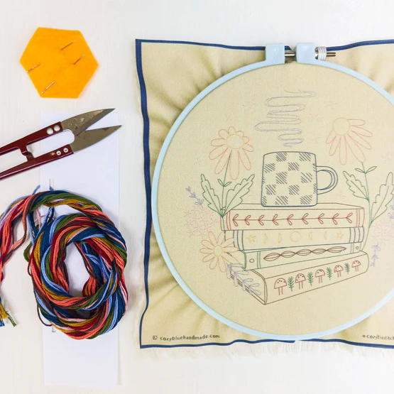 DIY Book Nook Embroidery Kit - CozyBlue Handmade