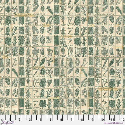 Holidays Past by Tim Holtz Pine Chart Green PWtH204.GREEN