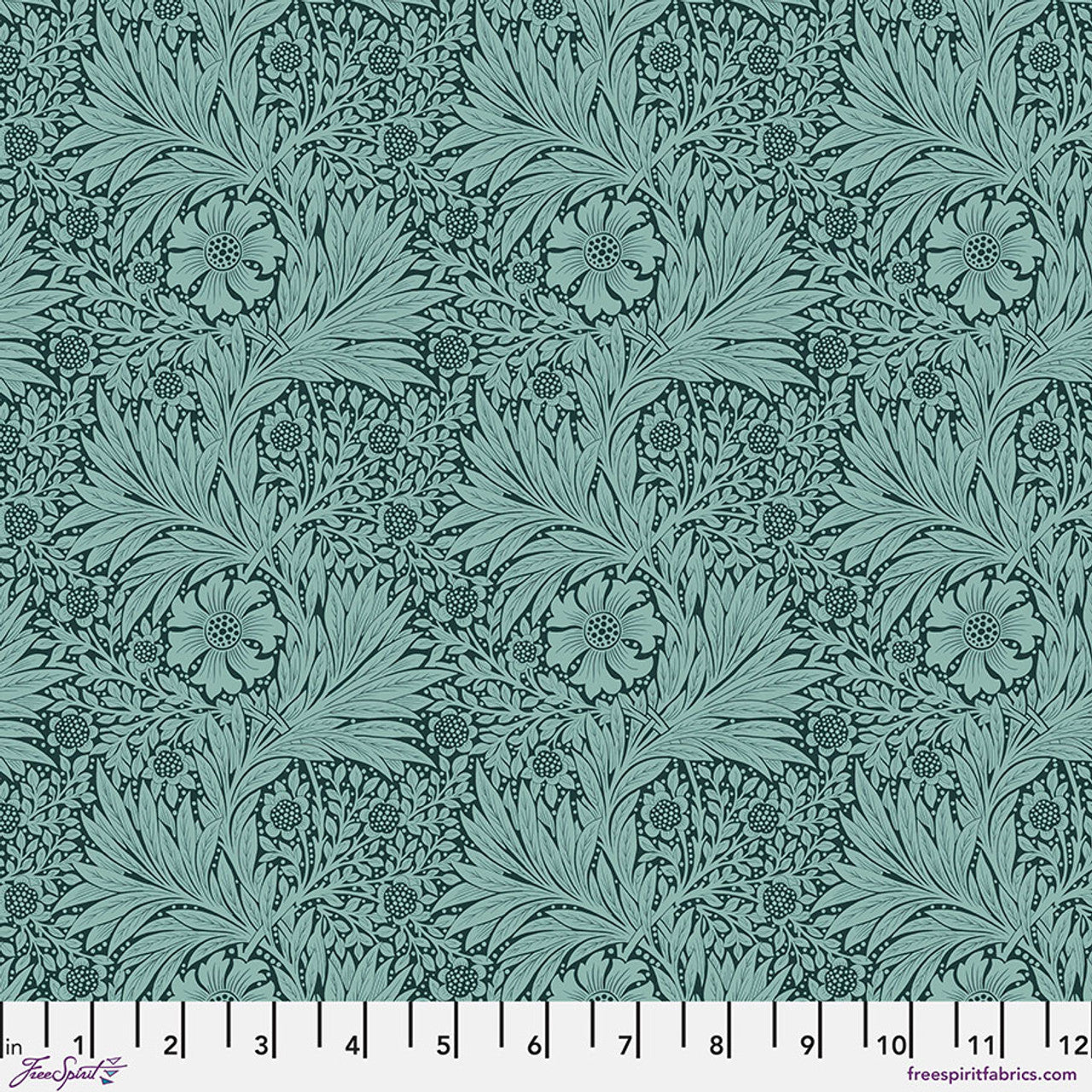 Bedford Park Marigold Teal PWWM006.TEAL