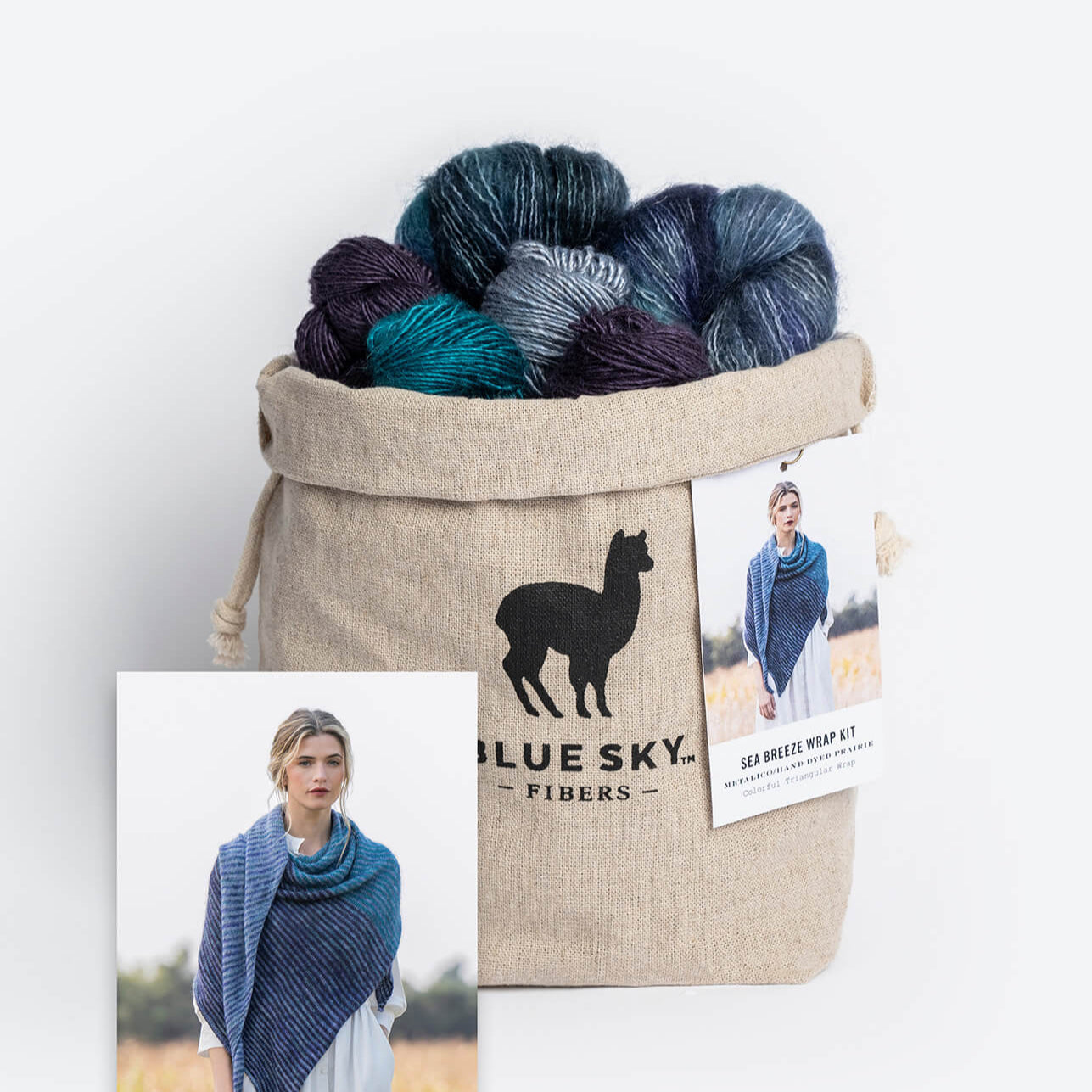 Sea Breeze Wrap Kit by Blue Sky Fibers