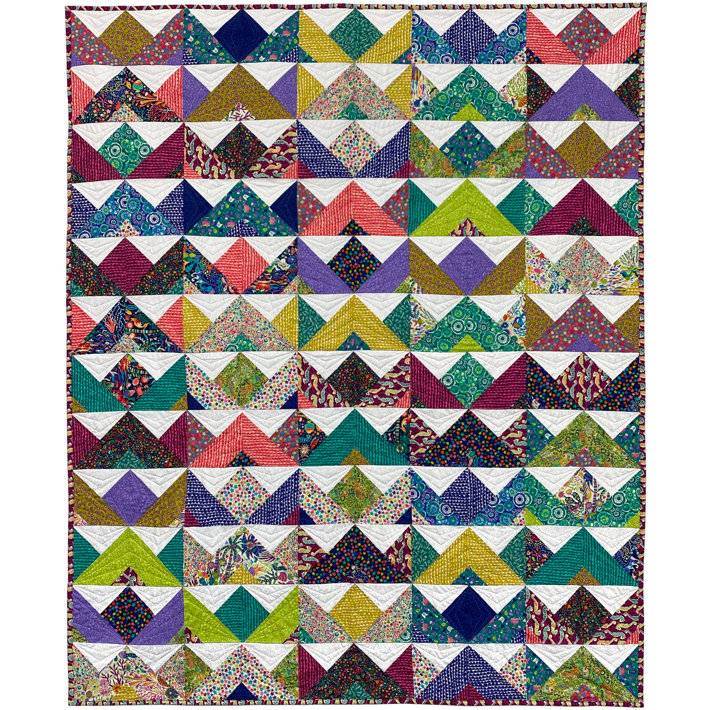 Paper Hats Sample Quilt - 60" x 72"