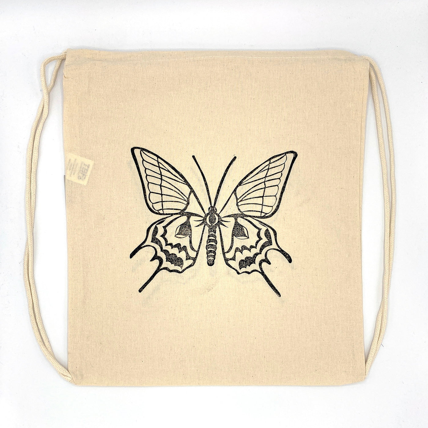 Limited Edition! Canvas Papillon Butterfly Printed Drawstring Backpack - by Valori Wells