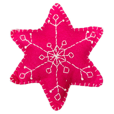Embroidered Felt Star Ornaments - Free Downloadable Quilting Pattern