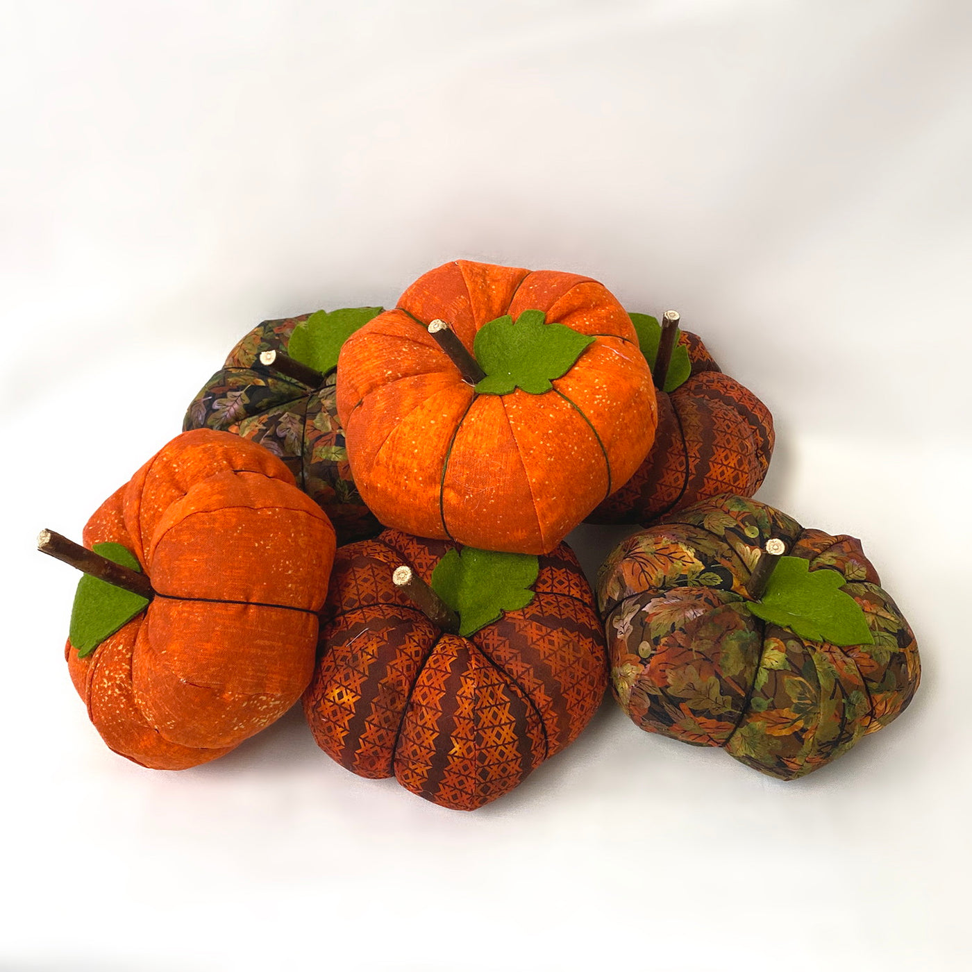 Stuffed Fabric Pumpkins Pattern - PDF Download