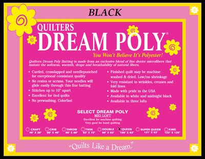 Dream Poly Super Queen Black Batting