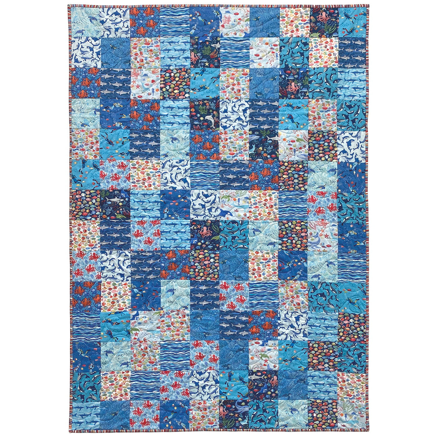 Deep Blue Sea 4 1/2" Roll Precut - 16 Strips