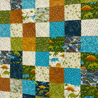 Stomp Stomp Roar  Fast Patch Finished Quilt Handcraft