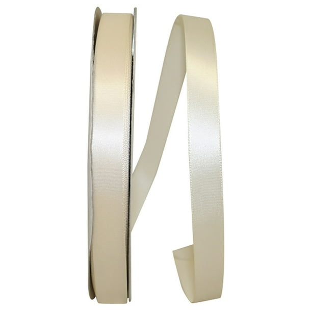 Single Faced Silk Satin Ribbon 4mm (1/8") Cream