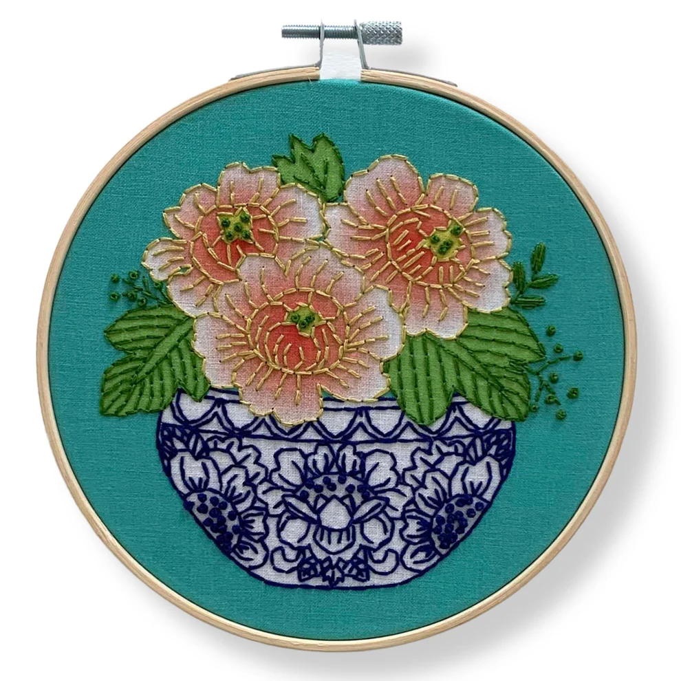 Peony Embroidery Kit by Rikrack