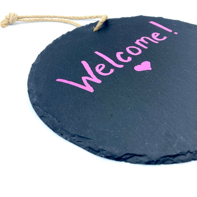 Natural Slate Wall Hanging Board - Round