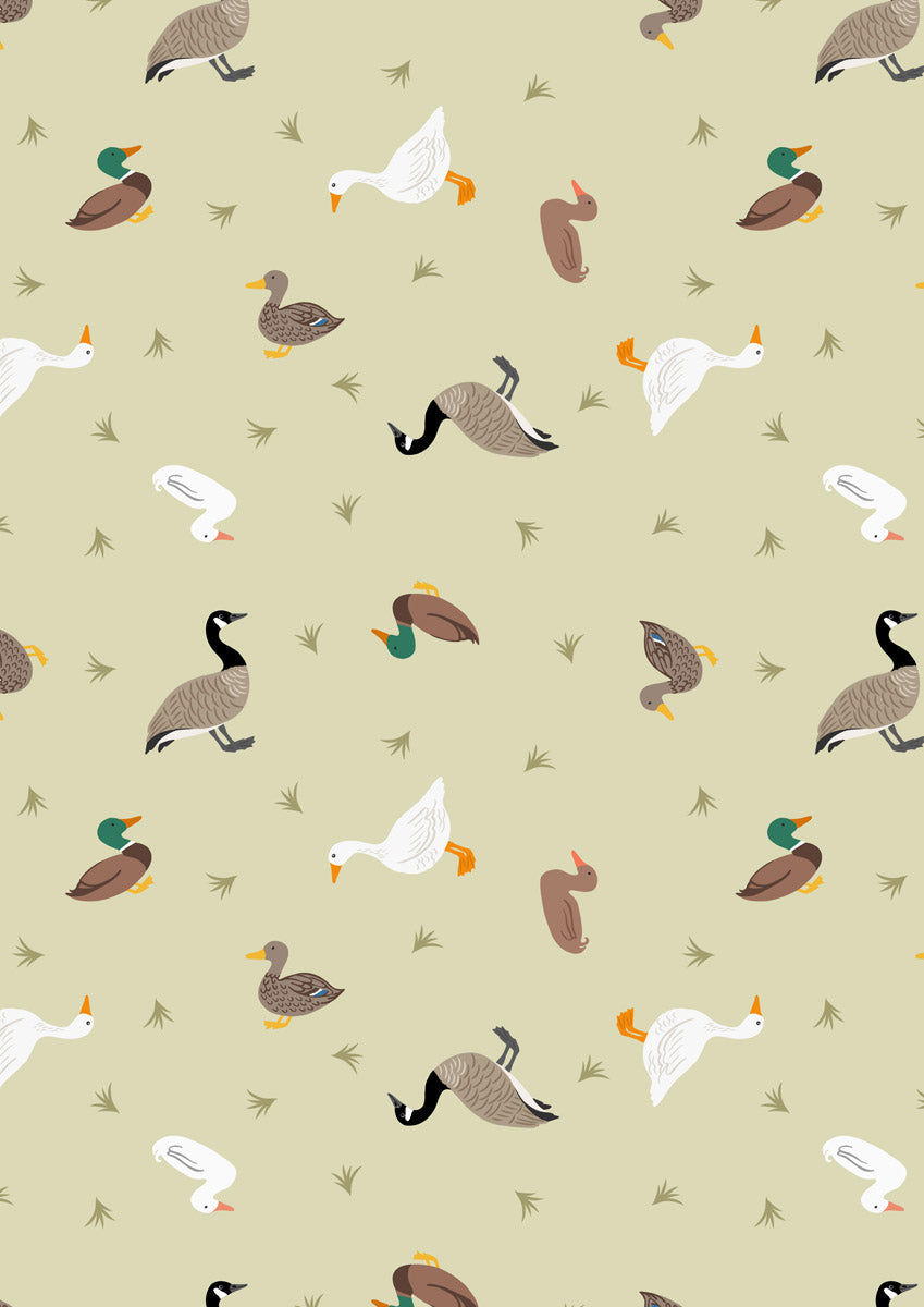 Small Things Ducks & Geese on Cream SM80.1