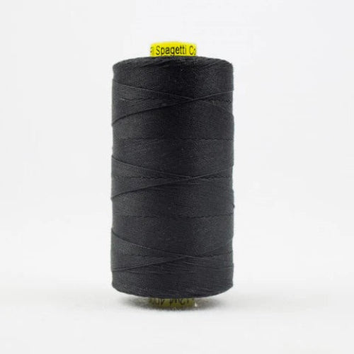 Spagetti Solid 12wt Cotton Thread SP4-200 Black WonderFil
