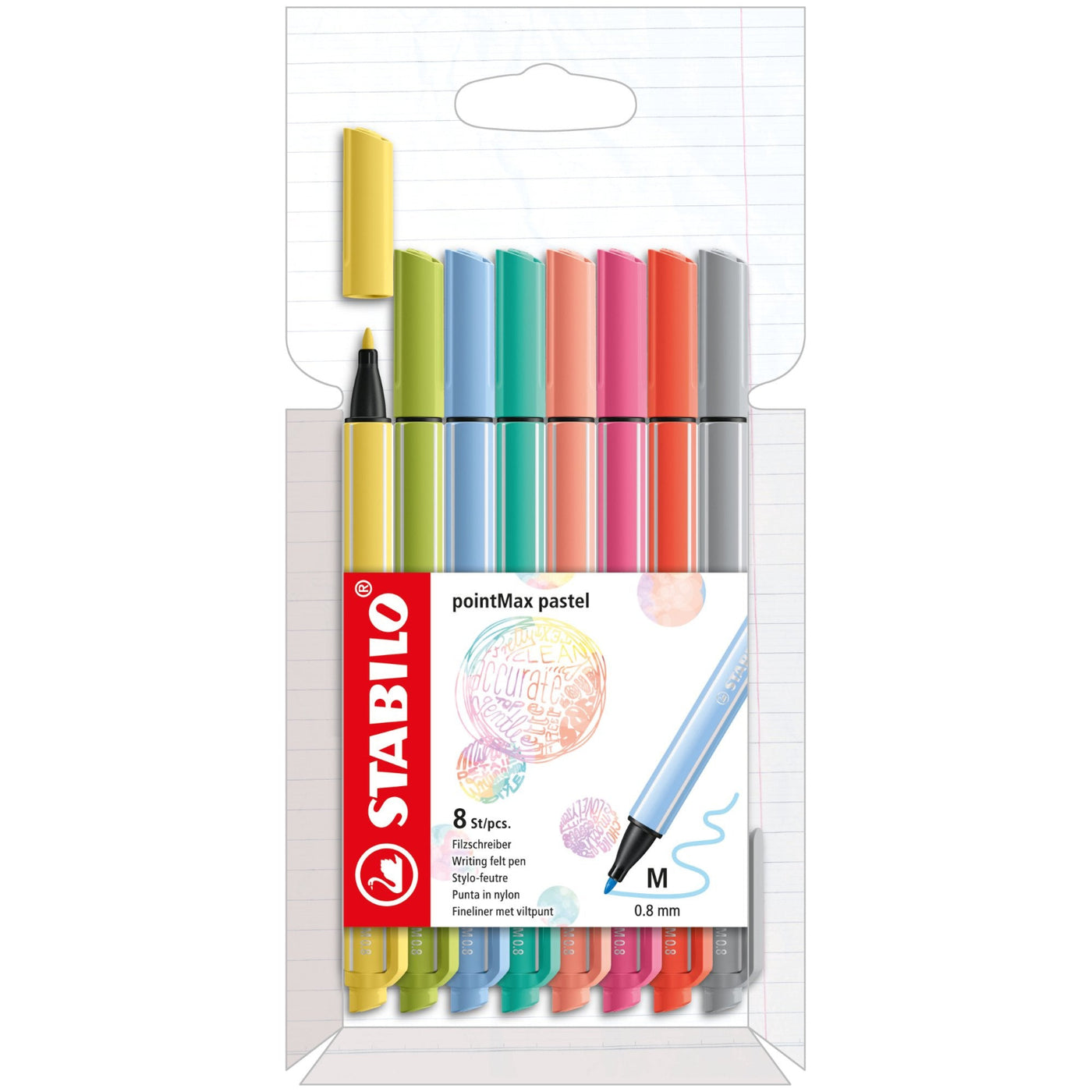 Pointmax Wallet Set - Pastel Colors - 8 pens