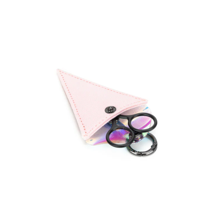 Della Q- Glow Collection- Vinyl Scissor Pocket With Scissor- Sunset