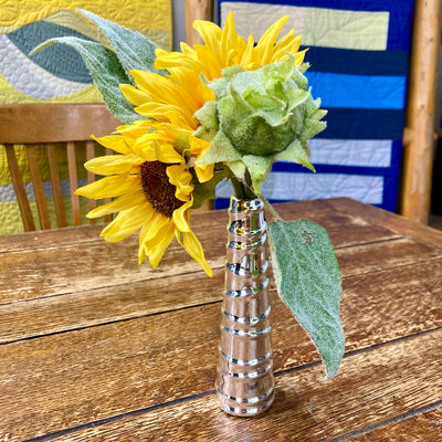 Silver Chrome Bud Vase by Chive