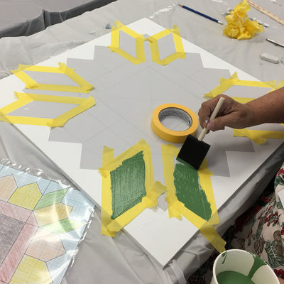 216 Barn Quilt Painting with Sheila Snyder on 7/9/2024