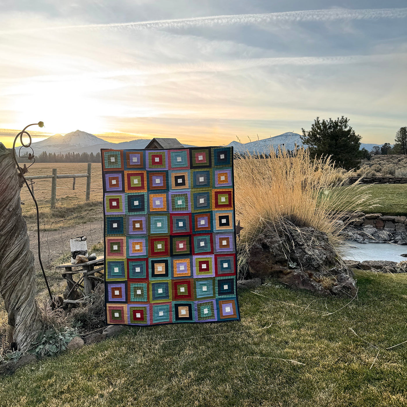 Stitcher's Flannel Log Cabin In The Round Quilt Kit