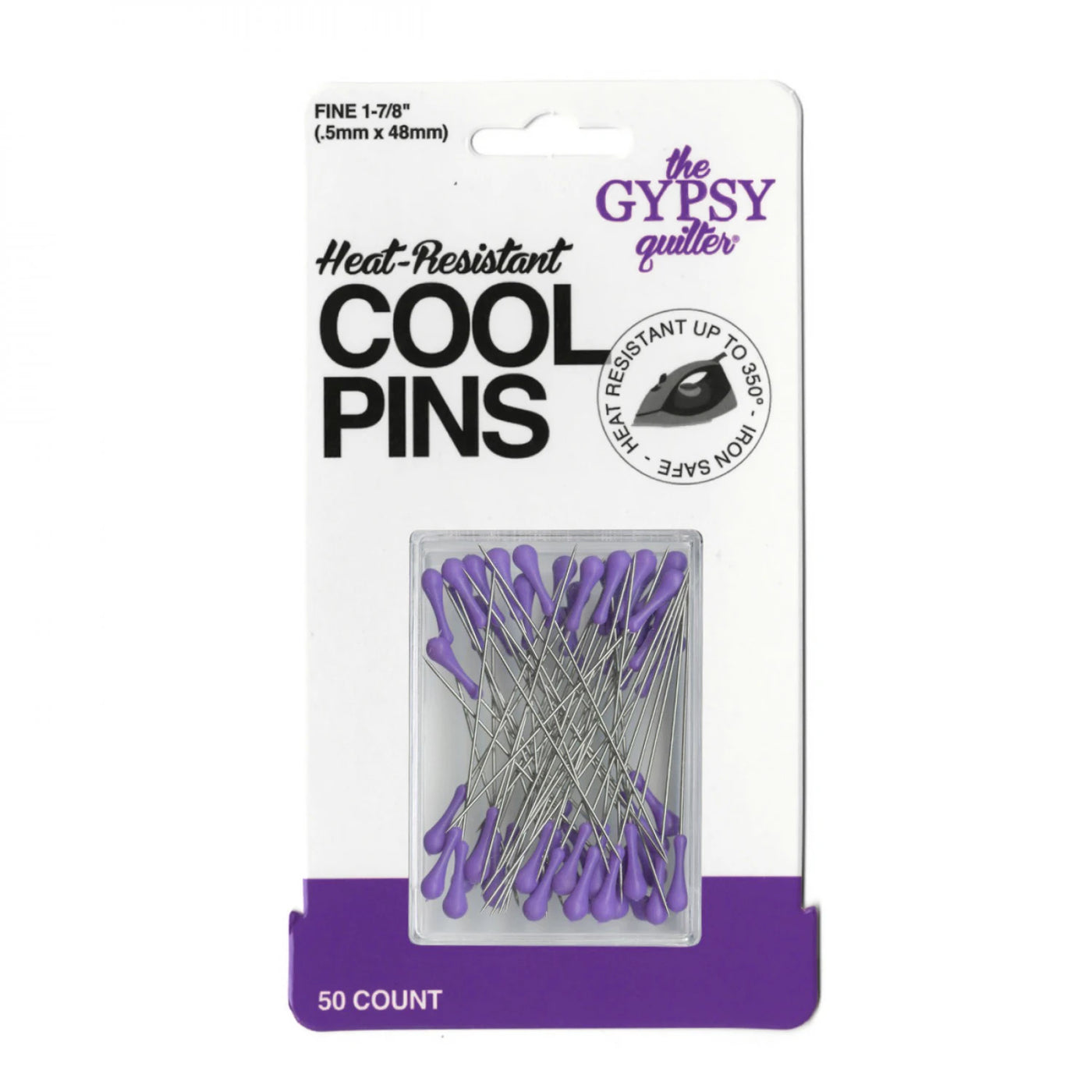 Heat Resistant Purple Cool Pins from the Gypsy Quilter