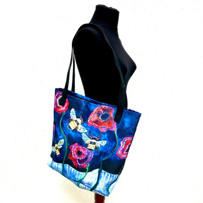 Bee Watercolor Tote by Tall Girl Studio