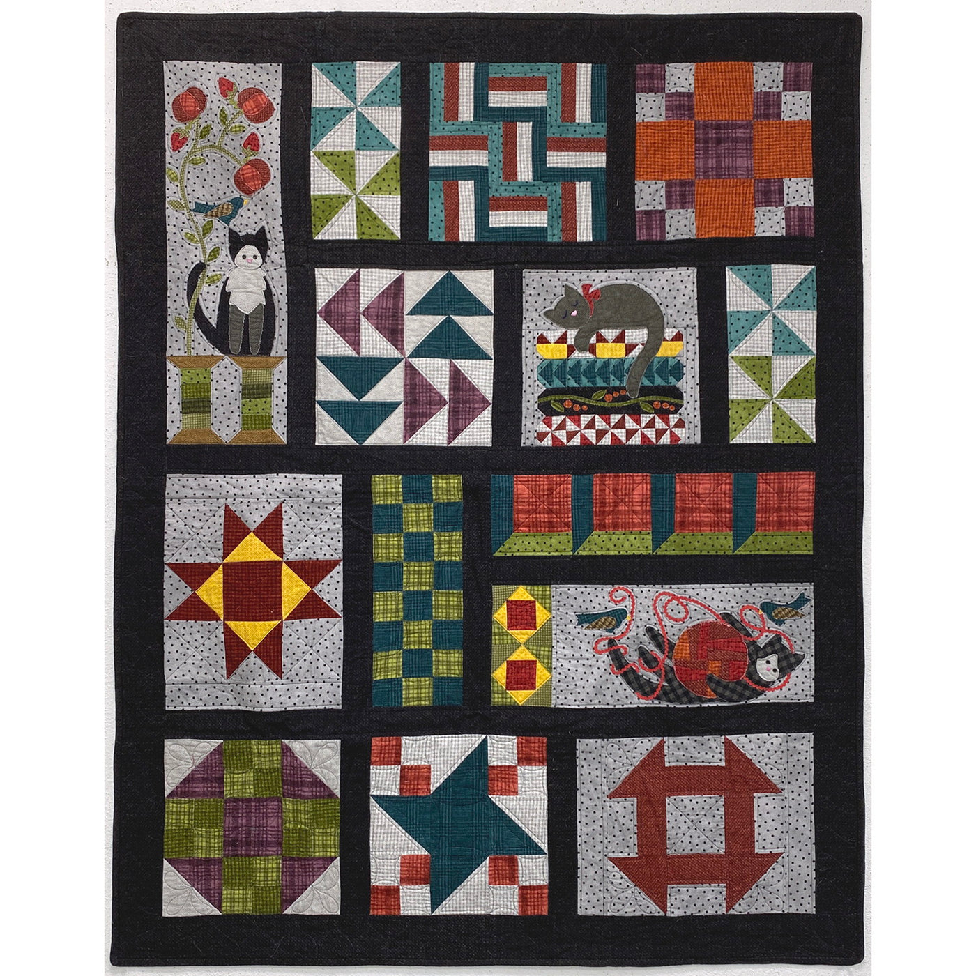 Cat Tales - Finished Quilt by Lawry Thorn