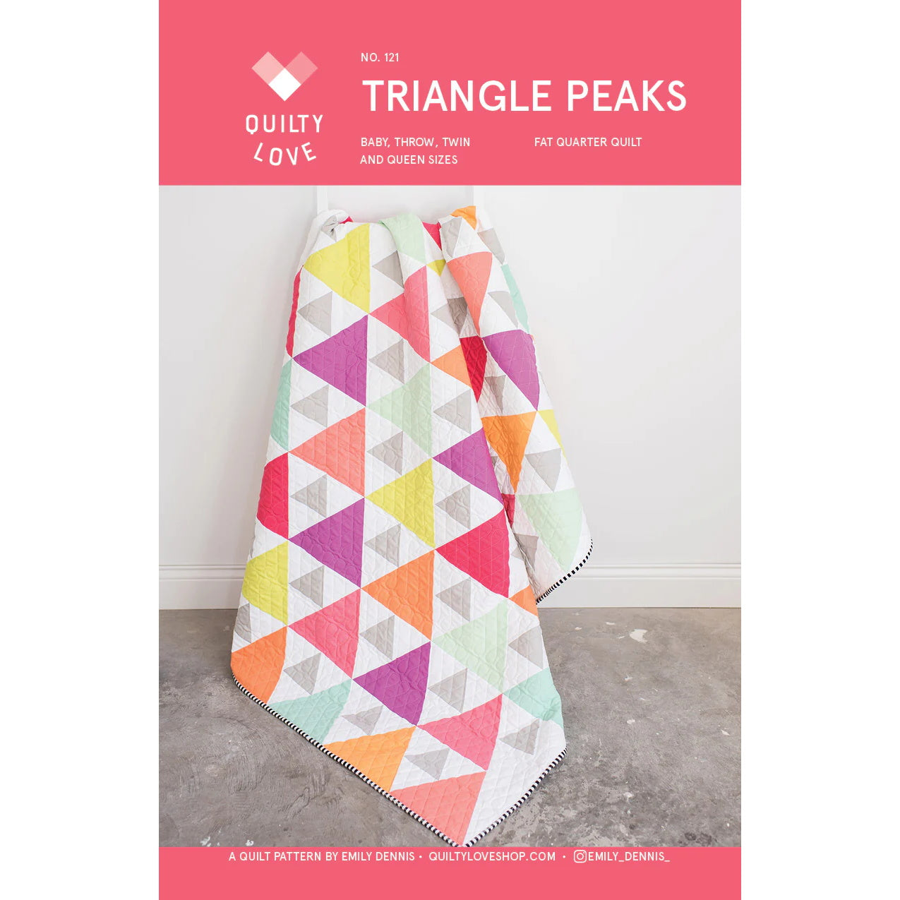 Triangle Peaks Quilt Pattern by Quilty Love