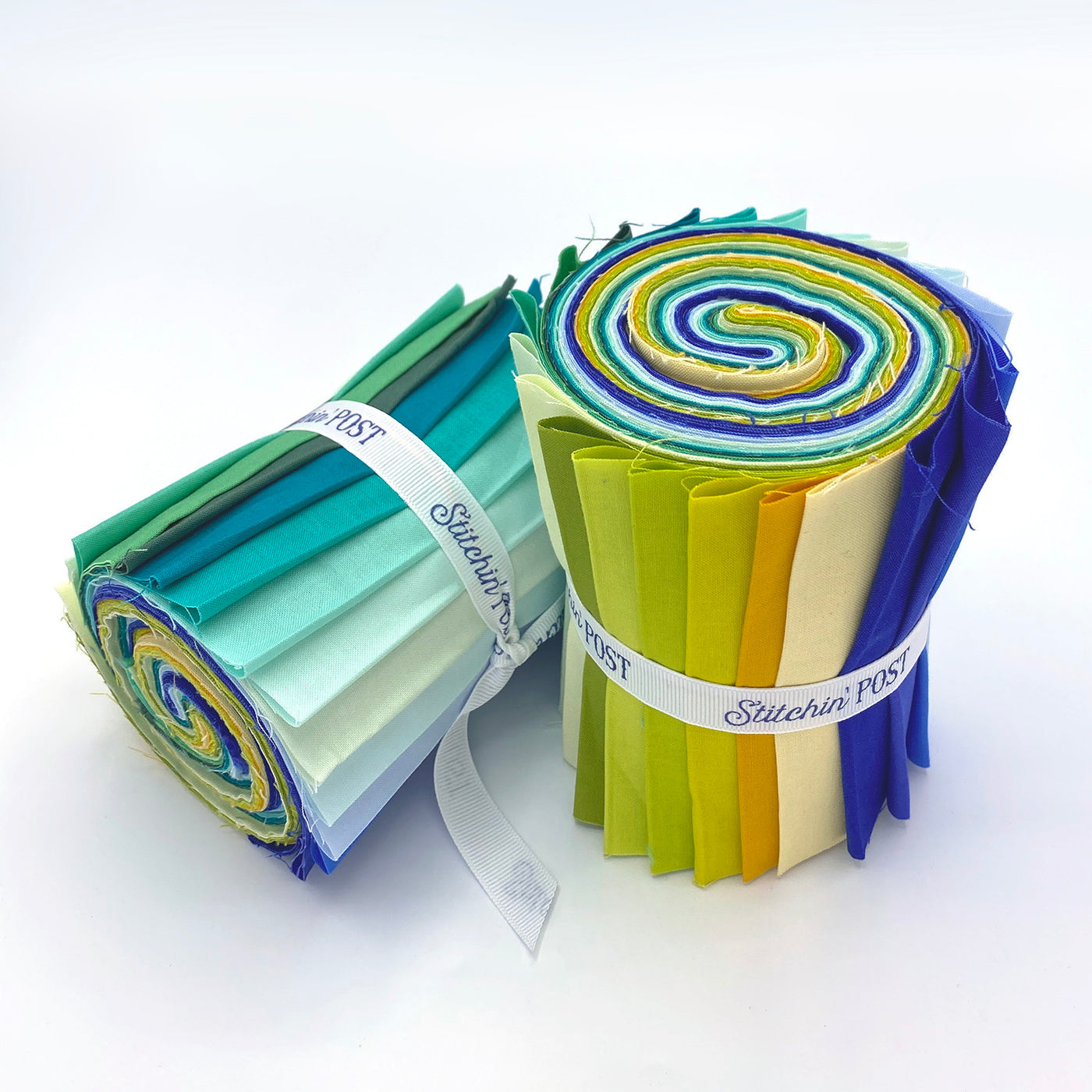 Blue/Green Tula Pink Solid 5 1/2" Strip Roll Precut