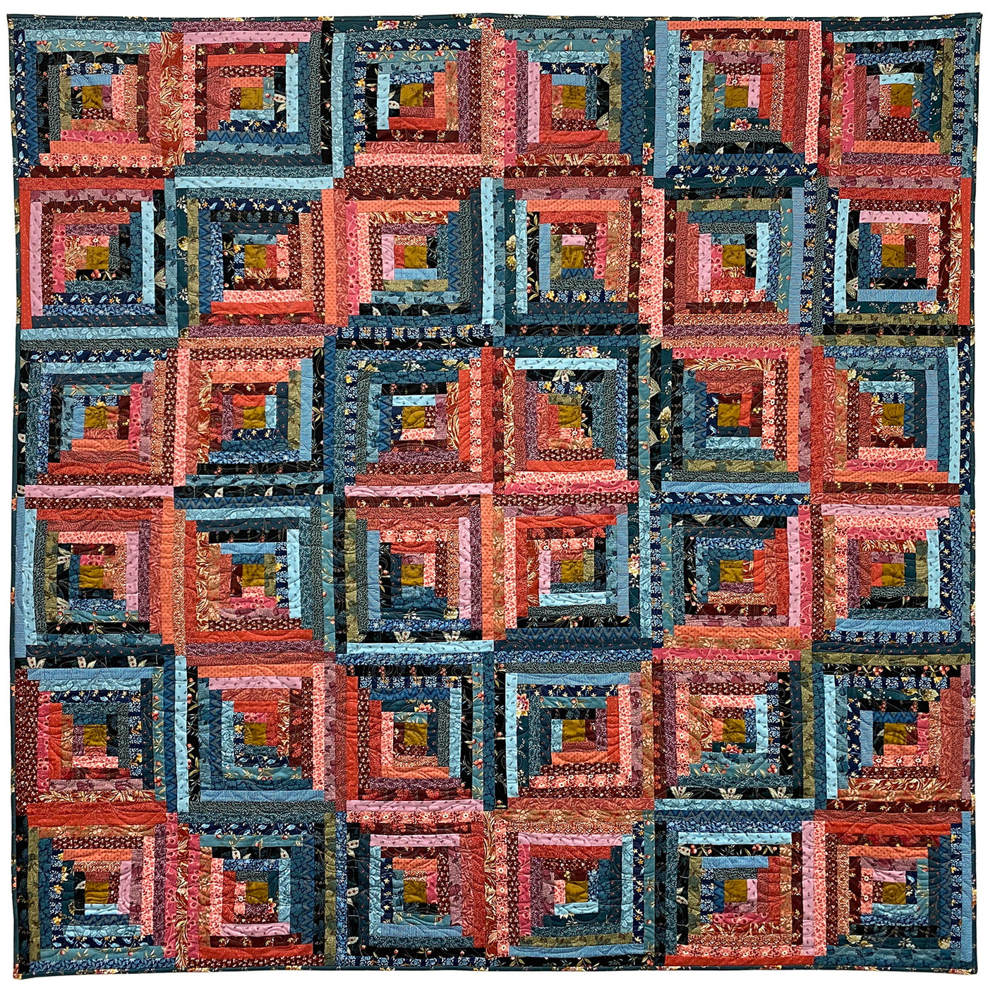 Vintage Log Cabin Quilt Kit